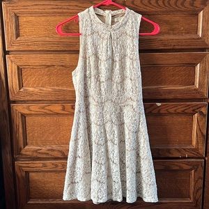 Cream floral dress